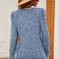 Square Neck Flounce Sleeve T-Shirt