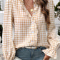 Frill Ruffled Plaid Long Sleeve Shirt