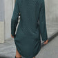Printed V-Neck Long Sleeve Mini Dress
