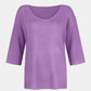 V-Neck Three-Quarter Sleeve Knit Top