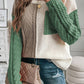 Color Block Round Neck Long Sleeve Sweater - Michelle Francisco