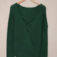 Crisscross Back Boat Neck Sweater