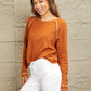 Long Raglan Sleeve Round Neck Top