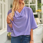 Short Sleeve Draped Blouse