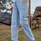 High Waist Cargo Jeans