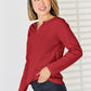 Notched Long Sleeve T-Shirt