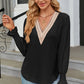 V-Neck Flounce Sleeve T-Shirt