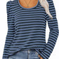 Striped Round Neck Long Sleeve T-Shirt