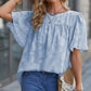 Round Neck Puff Sleeve Blouse