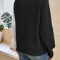 Contrast Heart Round Neck Long Sleeve Sweater