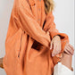 Pocketed Button Up Long Sleeve Shirt Dress