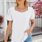 Eyelet Puff Sleeve T-Shirt