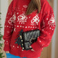 Christmas Element Round Neck Long Sleeve Sweater