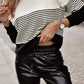 Striped Color Block Long Sleeve Knit Top