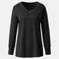 Full Size V-Neck Long Sleeve T-Shirt