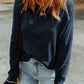 Long Raglan Sleeve Round Neck Top