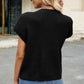 Round Neck Short Sleeve Sweater