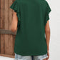 Notched Cap Sleeve T-Shirt