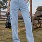 High Waist Cargo Jeans