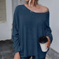 Full Size Double Tie Drop Shoulder Long Sleeve T-Shirt