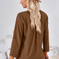 Notched Roll-Tab Sleeve T-Shirt