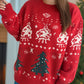 Christmas Element Round Neck Long Sleeve Sweater