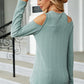 Round Neck Cold Shoulder T-Shirt