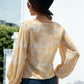 Tie-Dye Tied Balloon Sleeve Blouse