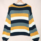 Color Block Round Neck Dropped Shoulder Sweater