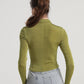Ruched Button Up Long Sleeve T-Shirt