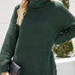 Side Slit Turtleneck Long Sleeve Sweater