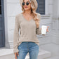 Lace Detail V-Neck Long Sleeve T-Shirt