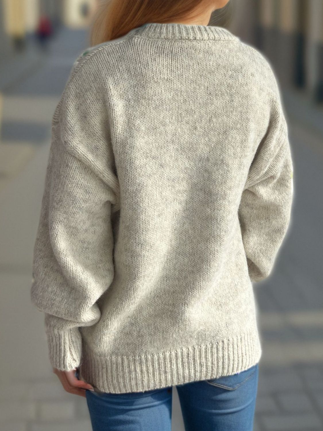 Round Neck Long Sleeve Sweater