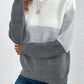 Color Block Boat Neck Sweater