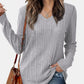 V-Neck Long Sleeve T-Shirt