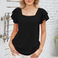 Square Neck Flutter Sleeve T-Shirt