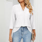 Eyelet Three-Quarter Sleeve Blouse