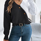 Two-Tone V-Neck Long Sleeve Sweater