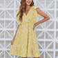 Ruffled Ditsy Floral Surplice Mini Dress