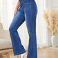 High Waist Bootcut Jeans with Pockets