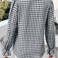 Frill Ruffled Plaid Long Sleeve Shirt