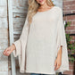 Round Neck Batwing Sleeve Sweater