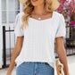 Eyelet Puff Sleeve T-Shirt