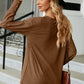 V-Neck Lantern Sleeve T-Shirt