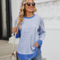 Striped Round Neck Long Sleeve Sweatshirt