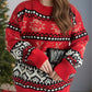 Christmas Element Round Neck Long Sleeve Sweater