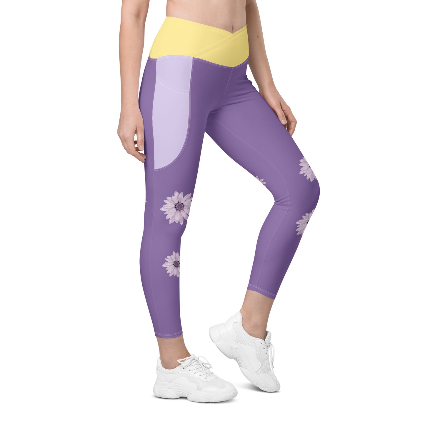 Fun Crossover Leggings with Pockets