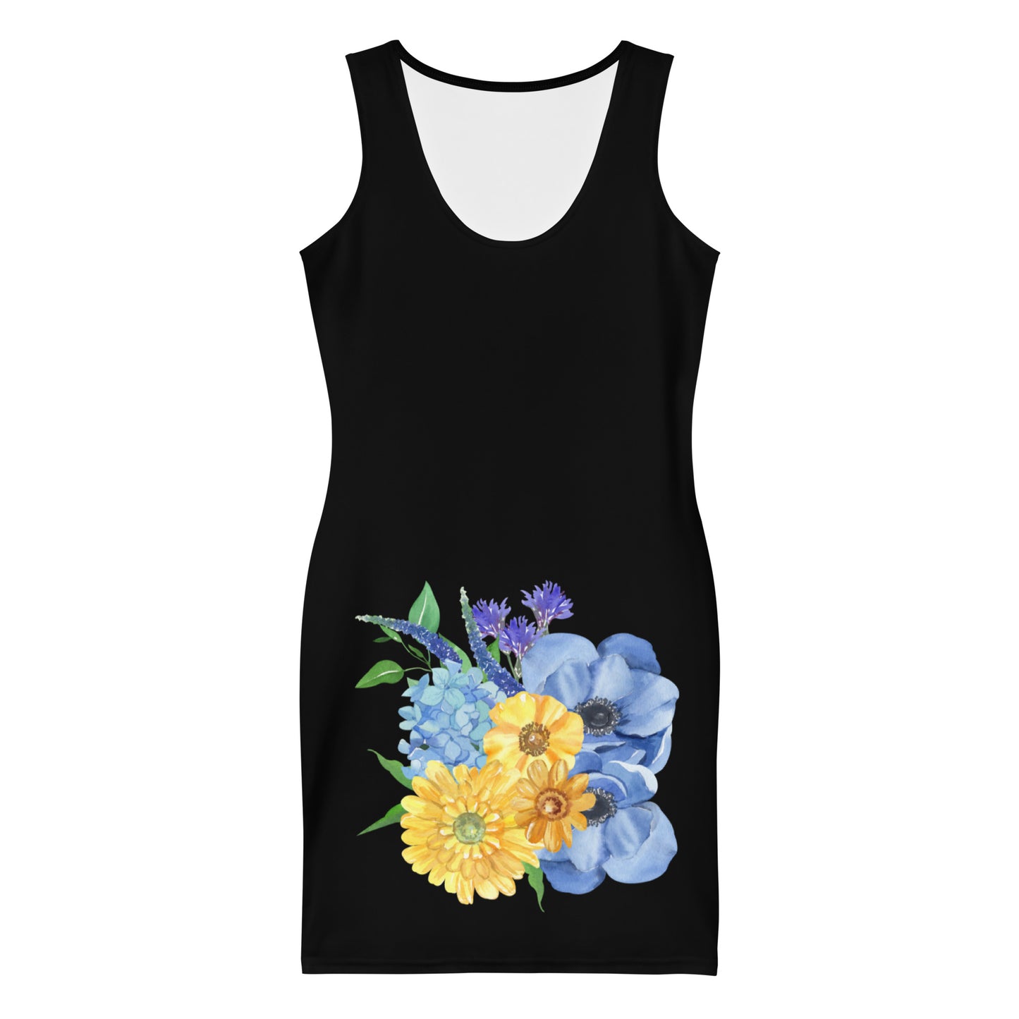 Black Floral Mini Dress