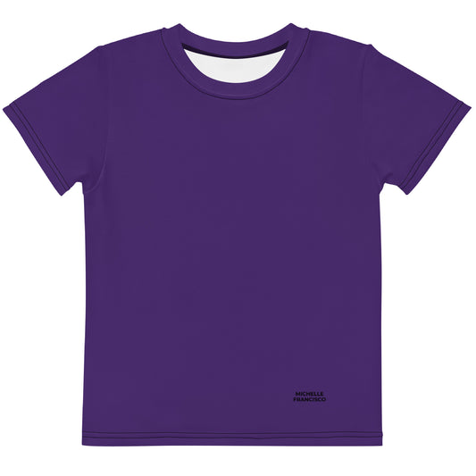 Purple Kids Crew Neck T-shirt