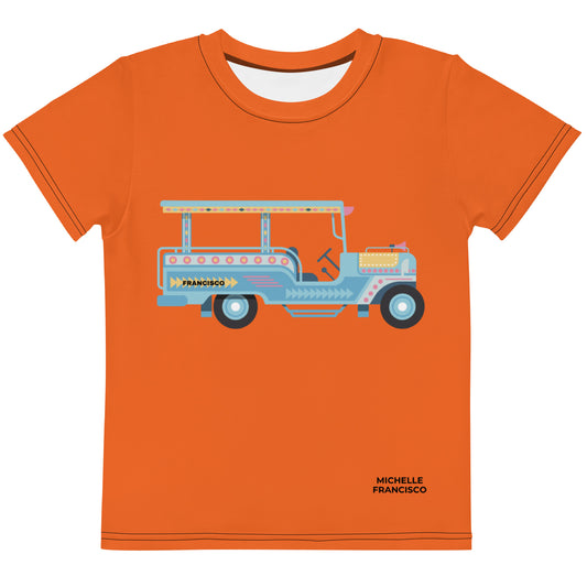 Francisco Jeepney Orange Kids Crew Neck T-shirt